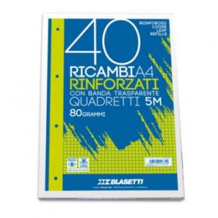 RICAMBIO 21x29,7 BLASETTI FORI RINFORZATI QUADRI 5MM