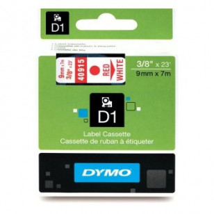 NASTRI PER ETICHETTATRICE DYMO 409150/S0720700 DYMO 1000 9MM ROSSO SU BIANCO