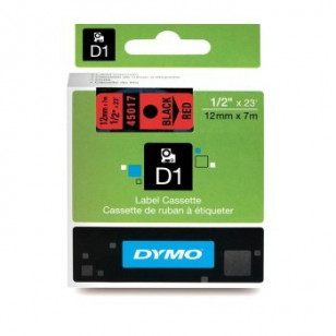 NASTRI PER ETICHETTATRICE DYMO 450170/S0720570 DYMO 1000/4500 NERO SU ROSSO